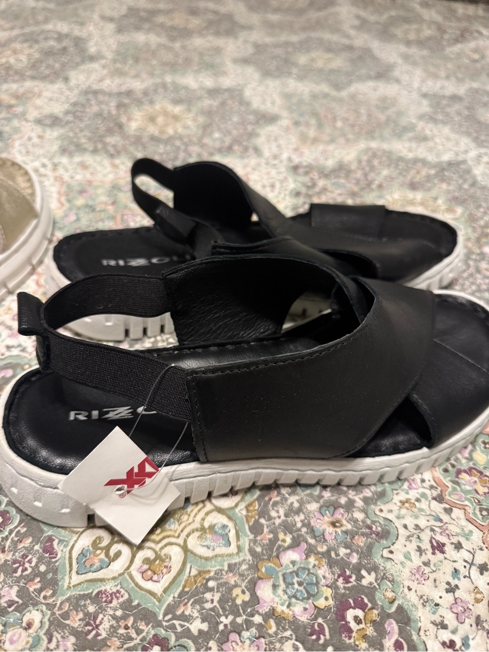 Black rizzoli leather Slingback Sandals - (Women)